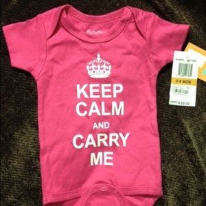 BNWT Keep Calm And Carry Me Onesie